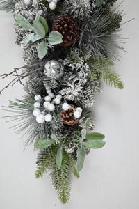 Customized 6ft Eco-Friendly Pe <b>Pvc</b> Material Artificial Christmas Swag <b>Door</b> Teardrop Garland Swag - Product Image 4