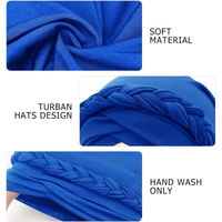 QINGYAN Coiffe Élastique Musulmane Arabe du Moyen-Orient Turban Bonnet Foulard Femme en Satin Modal à Tresse Unique