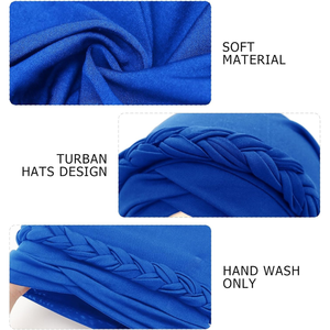 QINGYAN <span class=keywords><strong>Gorro</strong></span> Turbante Elástico Árabe de Oriente Medio para <span class=keywords><strong>Mujer</strong></span>, <span class=keywords><strong>Gorro</strong></span> de Satén Modal con Trenza Individual - Product Image 2