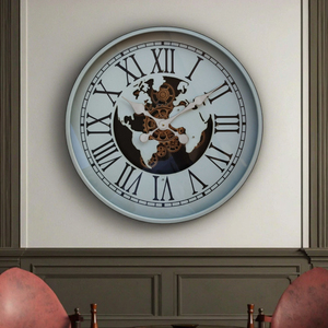 <span class=keywords><strong>Horloge</strong></span> <span class=keywords><strong>Murale</strong></span> Contemporaine en Métal à Aiguille Unique de 80cm, 31.5 Pouces, Art Déco Vintage, Grand Mécanisme <span class=keywords><strong>pour</strong></span> Salon - Product Image 5