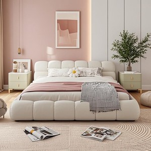 Muebles de Dormitorio Modernos de Lujo, Cama Reclinable Completa de Alta Gama, Estructura de Cama Suave, Tapicería Ecológica y Duradera, Almacenamiento Principal - Product Image 2