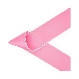 شريط جروجران مزدوج الوجه من البوليستر 100٪ بعرض 1.5 بوصة، أبيض مع حواف مطرزة، عالي المتانة ومنسوج بتقنية مونستيتش، مثالي لصنع فيونكات الشعر - Product Image 4