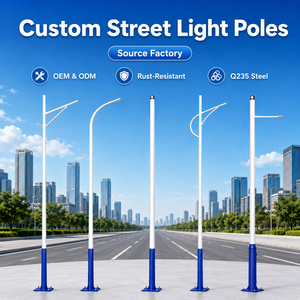 Poste de Luz Galvanizado de Acero <span class=keywords><strong>para</strong></span> Proyectos, de 3m, 4m, 5m, 6m, 7m, 8m, <span class=keywords><strong>para</strong></span> Contratistas y Construcción de Carreteras Municipales - Product Image 2