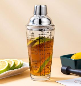 Set de Coctelera Boston de 400 ml, Acero Inoxidable y Vidrio con Escala, Herramienta de <span class=keywords><strong>Bar</strong></span> - Product Image 1