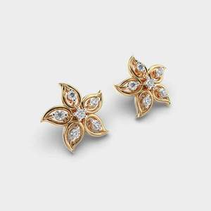 Diamond <b>Stud</b> <b>Earrings</b> 925 Sterling <b>Silver</b> Elegant Fine Jewelry for Women Daily Wear Wedding Anniversary Party Gift - Product Image 1