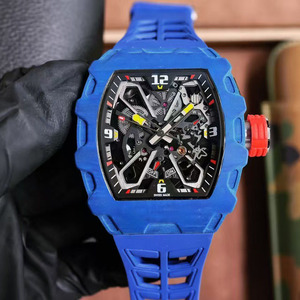 Montre mécanique multifonctionnelle pour homme, édition collector, tourbillon, aiguilles lumineuses, cadran squeletté, artisanat de maîtrise. - Product Image 1