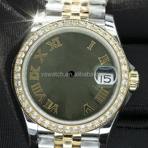 Montre automatique mécanique de luxe pour femmes, en acier inoxydable, avec cadran vert de 31 mm, verre saphir, marquage des heures romain, 2236 - Product Image 1