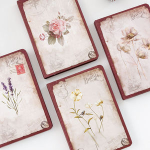 Cuaderno <span class=keywords><strong>de</strong></span> Tapa Dura Estilo Europeo Vintage Retro, con Páginas Interiores a Color, Diseño Floral <span class=keywords><strong>de</strong></span> Ensueño, Diario, Libreta - Product Image 1