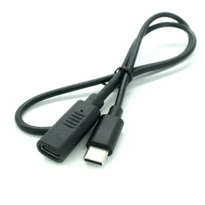 30cm de largo mochila PD tipo C cable de carga rápida USB macho a hembra Cable de bolsa de extensión