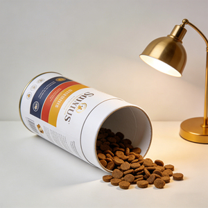 Emballage personnalisé pour aliments pour animaux de compagnie, tube en papier avec revêtement en aluminium, boîte hermétique de qualité alimentaire pour friandises pour chiens et chats, boîte cylindrique - Product Image 4