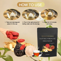 Thé noir biologique naturel aux herbes chinoises pour la vitalité masculine, sachets de thé énergisant et stimulant à la maca pour la santé masculine, durée de conservation 3 ans