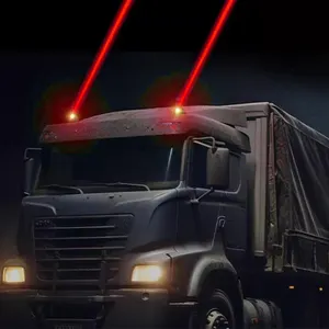 Lampu laser merah 4w luar ruangan, lampu sorot panggung untuk mobil bangunan jalan raya