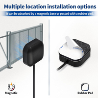 Antenne GPS GNSS pour véhicule automobile 1575.42MHz Antenne de communication active / passive avec câble RG174 3 mètres Connecteur SMA / Fakra