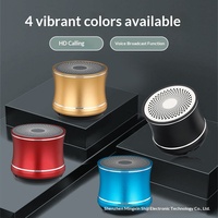 Mini Altavoz Subwoofer Metálico Inalámbrico con Ranura para Tarjeta TF, Micrófono Incorporado, Salida de 5W V5.0, 10 Horas de Reproducción para Uso en Exteriores