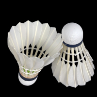 Volants de badminton Lingshang LS400 professionnels de niveau tournoi en plumes de canard de haute qualité, emballage OEM, notre propre usine