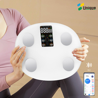 Balance électronique intelligente sans fil numérique unique avec application gratuite pour la composition corporelle