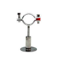 Supports réglables en acier inoxydable 304 316 pour tuyaux, avec sangles de fixation forgées argentées