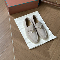 Mocassins plats de luxe pour femmes en cuir véritable style italien, confortables avec semelle extérieure en caoutchouc souple, chaussures de conduite décontractées pour femmes