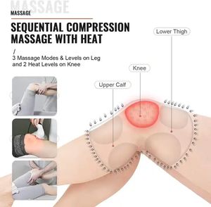 Rechargeable Odm Smart <strong>Hot</strong> Compress Electric Heating Therapy Osteoarthritis <strong>Leg</strong> and Knee Massager with Heat air Compression - Product Image 2
