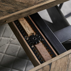 AY-2627-5 Falcon Crest rắn gỗ bàn ăn Pháp phong cách cổ điển khai hoang Sồi vuông mở rộng sang trọng phòng ăn - Product Image 4