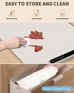 Square Silicone <b>Soft</b> Bottom Warm Cutting Board Automatic Constant Temperature Heating Portable Household Food Silicone Material - Product Image 2
