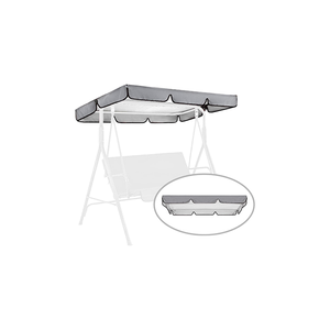 Columpio de Patio Decorativo de Hierro Forjado, Banco Columpio de Lujo para Jardín con Toldo para Áreas de Estar al Aire Libre y Paisajes - Product Image 1