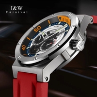 Jam Tangan Skeleton Pria, Jam Tangan Skeleton, Jam Tangan Otomatis, I & W, Gerakan Jepang, Safir, HD, Bercahaya, 50M, Tahan Air, Montre Homme, 2022