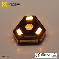 Lampe d'avertissement LED à aimant pour camion IP67, Triangle 15 clignotant d'urgence 360 degrés Rechargeable