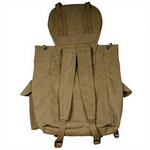 Sac à dos vintage en toile, grande capacité, multi-poches, pour les voyages en plein air et le camping - Product Image 3