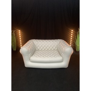 Sofá Inflable Doble Blanco, Sofá Inflable para Dos Personas, Comprar Sofá Chesterfield Inflable Blanco - Product Image 4
