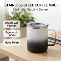 Mug à café isotherme en acier inoxydable 12 oz sans BPA, revêtement poudré, double paroi sous vide, maintien au chaud et au froid toute la journée, camping, bureau