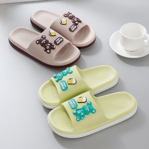 Men Cartoon Slippers Breathable Summer Hard-Wearing Indoor Outdoor Anti-Slip Cushioned Flat <b>Slides</b> Cute Home Bathroom <b>Shower</b> - Product Image 5