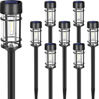 Luces Solares para Caminos Exteriores, Luces Solares para Jardín Mejoradas, Resistentes al Agua, 15 Horas de Iluminación para Patio, Camino de Entrada