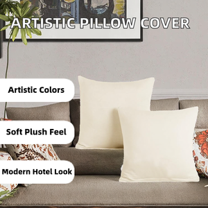 Home Decorative Square 18x18 Inch <b>Throw</b> Pillow Cover Solid Color Cushion Covers for Hotel Use - Product Image 3