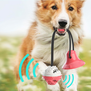 Pelota para masticar para perros de alta calidad, juguete de cuerda para tratar mascotas de goma con succión - Product Image 6