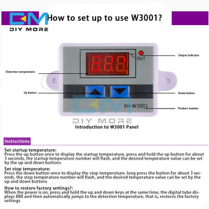 XH-W3001 Bộ Điều Khiển Nhiệt Độ Kỹ Thuật Số Máy Vi Tính 12V 24V 220V Công Tắc Điều Khiển Nhiệt Độ Điện Tử Thông Minh - Product Image 3