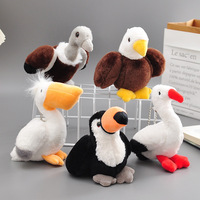 Porte-clés en peluche personnalisable UYEAH, jouet en peluche doux, poupée, oiseau, aigle, avec logo, cadeau