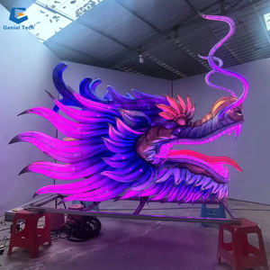 FL-05 मूवमेंट के साथ चीनी सिल्क लालटेन एलईडी रंगीन ड्रैगन हेड लालटेन को अनुकूलित करें - Product Image 3