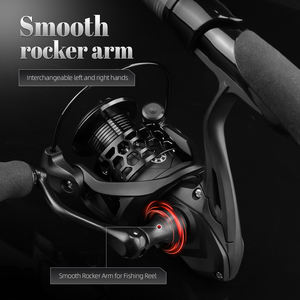 Carrete de Pesca Metálico GTA3 para Pesca en Agua Salada y Río, Incluye Señuelo Artificial - Product Image 5