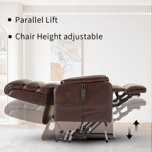 Venta caliente Silla reclinable de Elevación paralela plana ajustable en altura de cuero de doble Motor para salón de belleza - Product Image 4