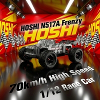 HOSHI N517A Coches RC 1/12 2.4GHZ 4WD 70KM/H con Luz LED, Motor sin Escobillas, Coche de Carreras RC para Niños, Regalos de Cumpleaños