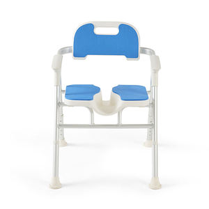 Chaise <span class=keywords><strong>de</strong></span> <span class=keywords><strong>douche</strong></span> minimaliste en aluminium robuste YR-6502, dossier réglable, accoudoirs pliables, portable, 250 kg, antidérapante, pour personnes âgées, salle <span class=keywords><strong>de</strong></span> bain - Product Image 2