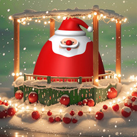Lampe de nuit LED en silicone rechargeable par USB, à commande tactile, à intensité variable, motif Père Noël, pour chambre à coucher, idéale comme cadeau de Noël