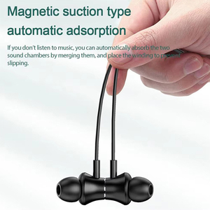 I35 Earphone tali leher 9D Stereo Bass BT V5.1 earbud nirkabel LED Baterai 100 jam pemutaran <span class=keywords><strong>Headset</strong></span> earbud siaga panjang - Product Image 4