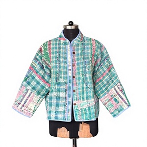 Veste bohème matelassée multicolore pour femmes, patchwork, ODM, 100% coton respirant, printemps automne - Product Image 2