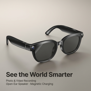 Gafas Inteligentes OEM con IA, Cámara Manos Libres, Grabación de Video 1080P, Transferencia WiFi, Asistente de Voz, Altavoz Abierto, Panel Táctil Magnético - Product Image 3