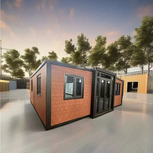 Casa contenedor expandible de vidrio prefabricada plegable portátil con marco de aluminio a prueba de huracanes preconstruida - Product Image 6