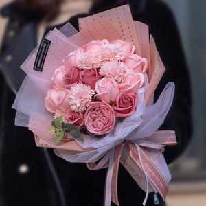 Bouquet de roses artificielles en savon recyclable, magnifique et pratique, pour mariage, décoration intérieure, cadeau 2026 - Product Image 3