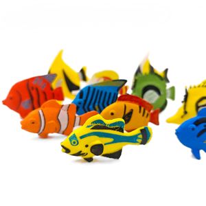 Set de Juguetes de Modelos de Peces Tropicales, Animales Marinos Realistas de PVC, Educativos, Cognitivos, Decoración de Escritorio con Temática Oceánica para Niños - Product Image 5