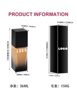 Fond de teint liquide mat 18 teintes, résistant à l'eau, anti-brillance, tenue 24h, maquillage léger, service OEM et marque privée